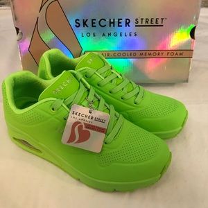 Skechers Street lime green sneakers